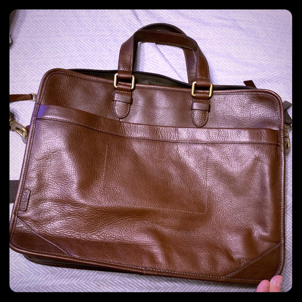 Fossil Genuine Leather Messenger Bag